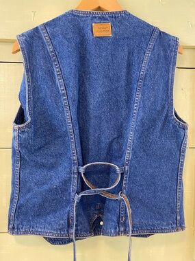 Vintage Casey Coleman Dark Blue Denim Vest